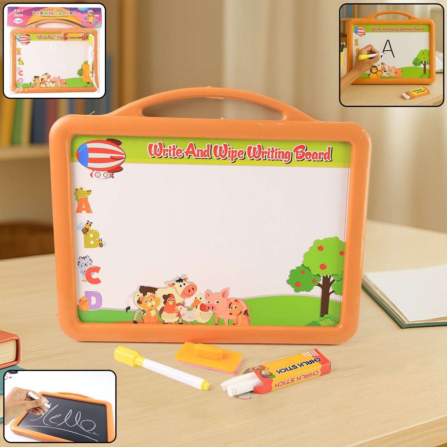 Kids’ Learning Drawing Board with Dual-Surface Design Kids’ Learning Drawing Board with Dual-Surface Design